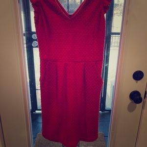 Coral shift dress